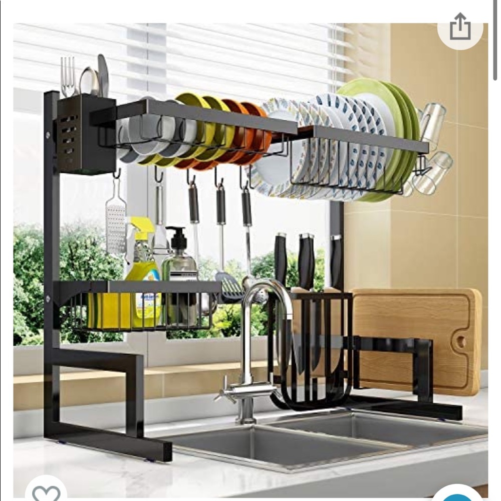 BRAND NEW NEVER ASSEMBLED  Over The Sink Dish Drying Rack Adjustable